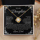 Daughter - Love You Forever - Love Knot Necklace