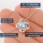 To My Beautiful Bridesmaid Love Knot Necklace