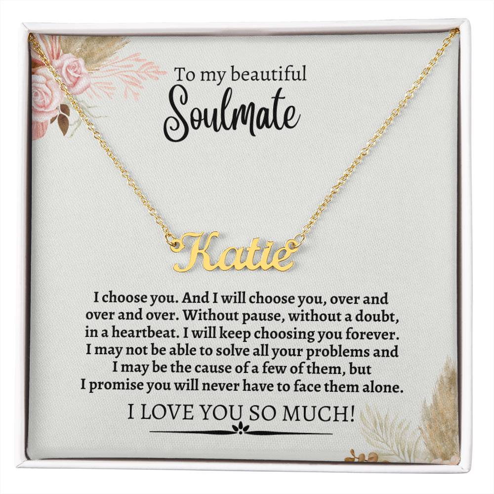 To My Beautiful Soulmate Necklace